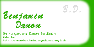 benjamin danon business card